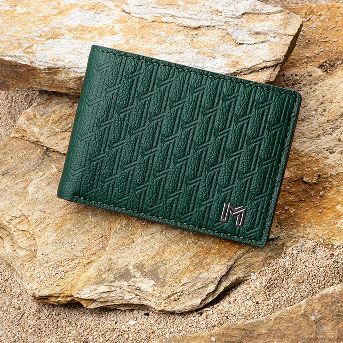 Camel Leather Green / Silver - Image 4