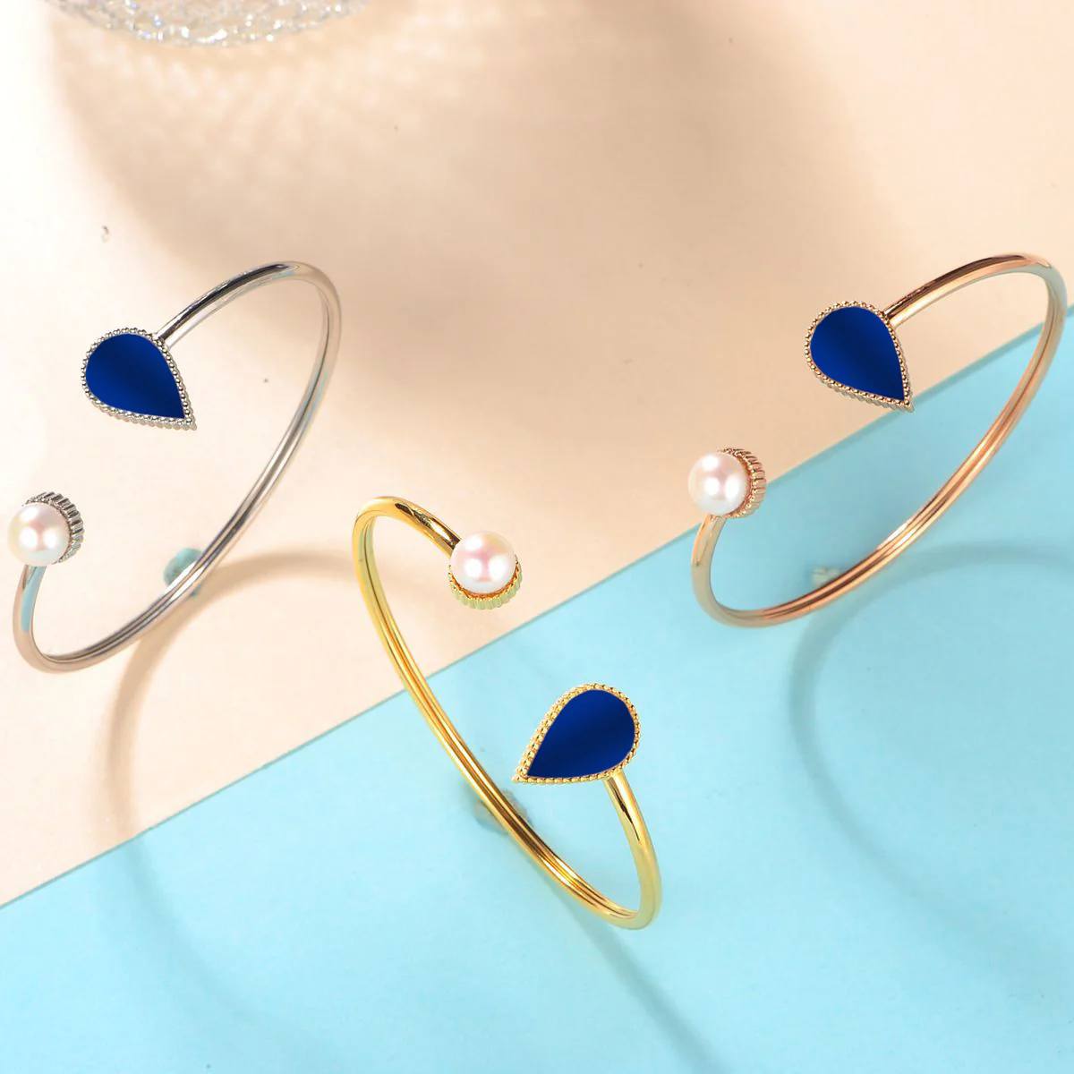 Drop / Bangle Blue Rose Gold - Image 4