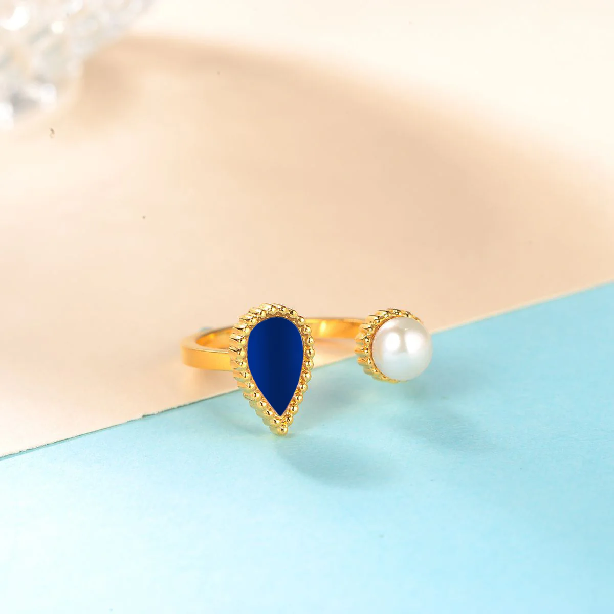 Drop / Ring Blue Gold - Image 3