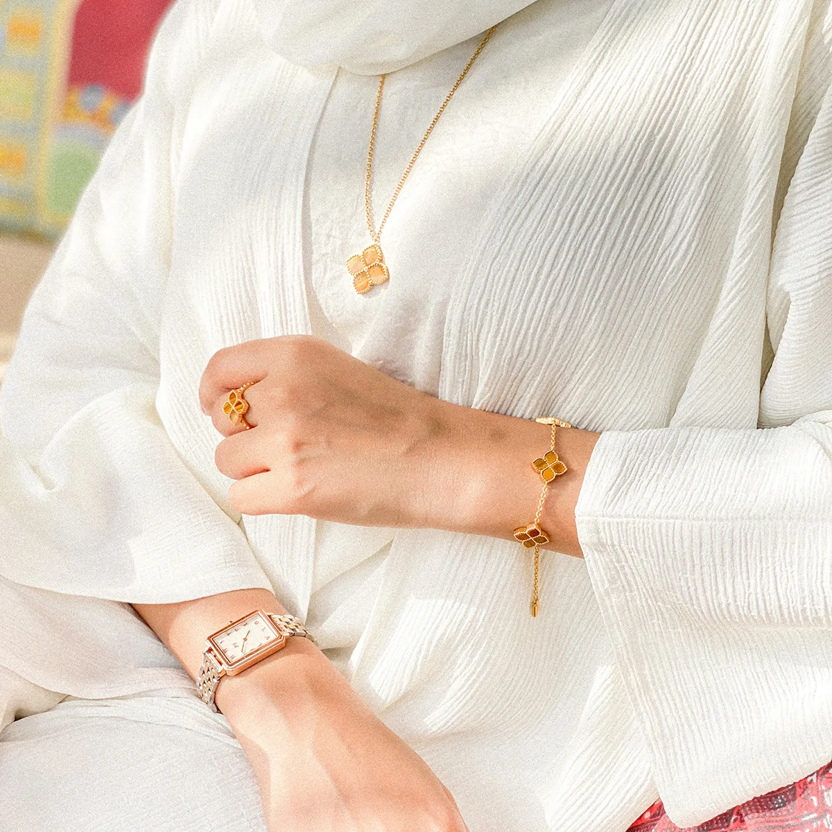Joory / Bracelet Tiger Eye Gold - Image 7