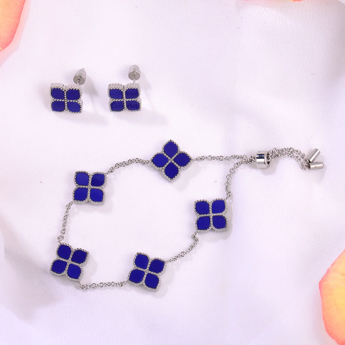 Joory / Earrings Blue Silver - Image 4