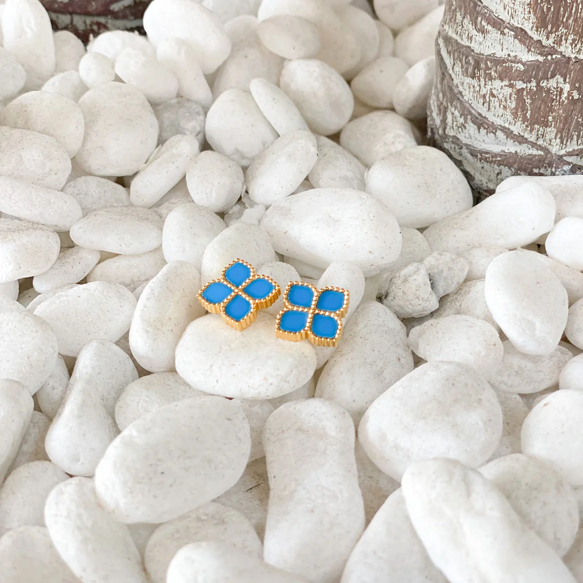 Joory / Earrings Teal Gold - Image 4