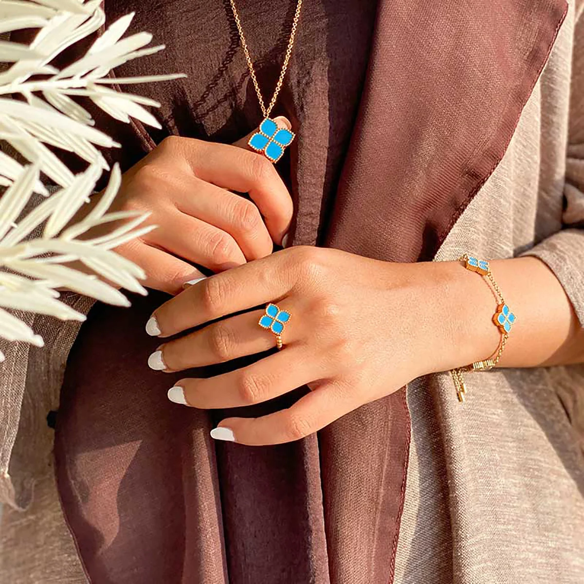 Joory / Necklace Teal Gold - Image 6