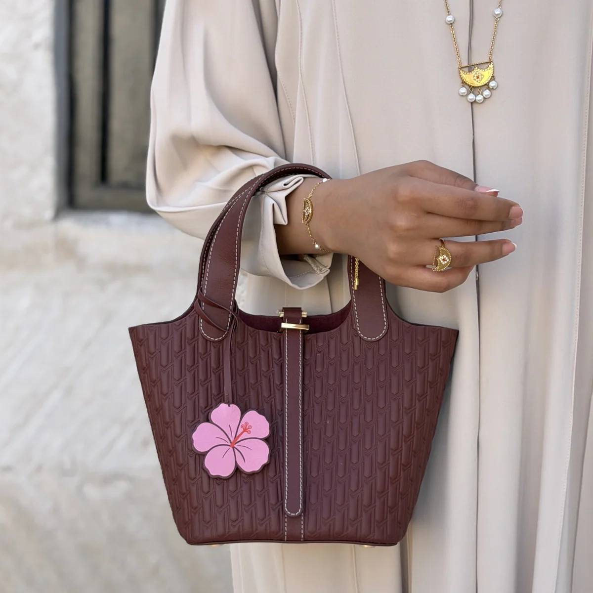 Leather Charm / Hibiscus - Image 3