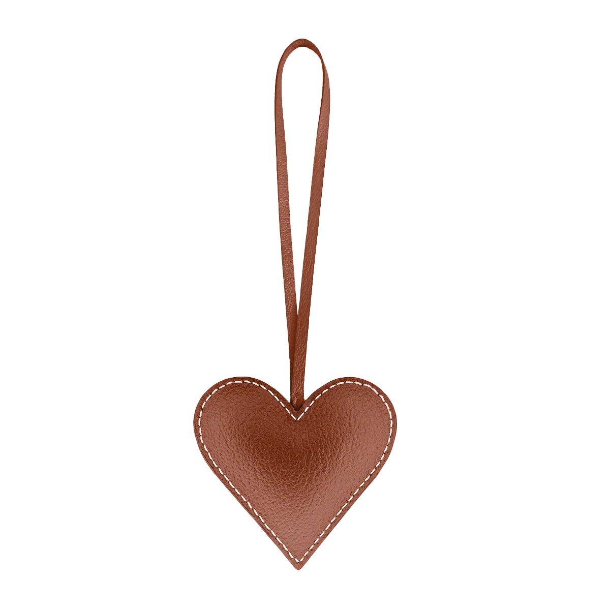 Leather Charm / Tan Heart