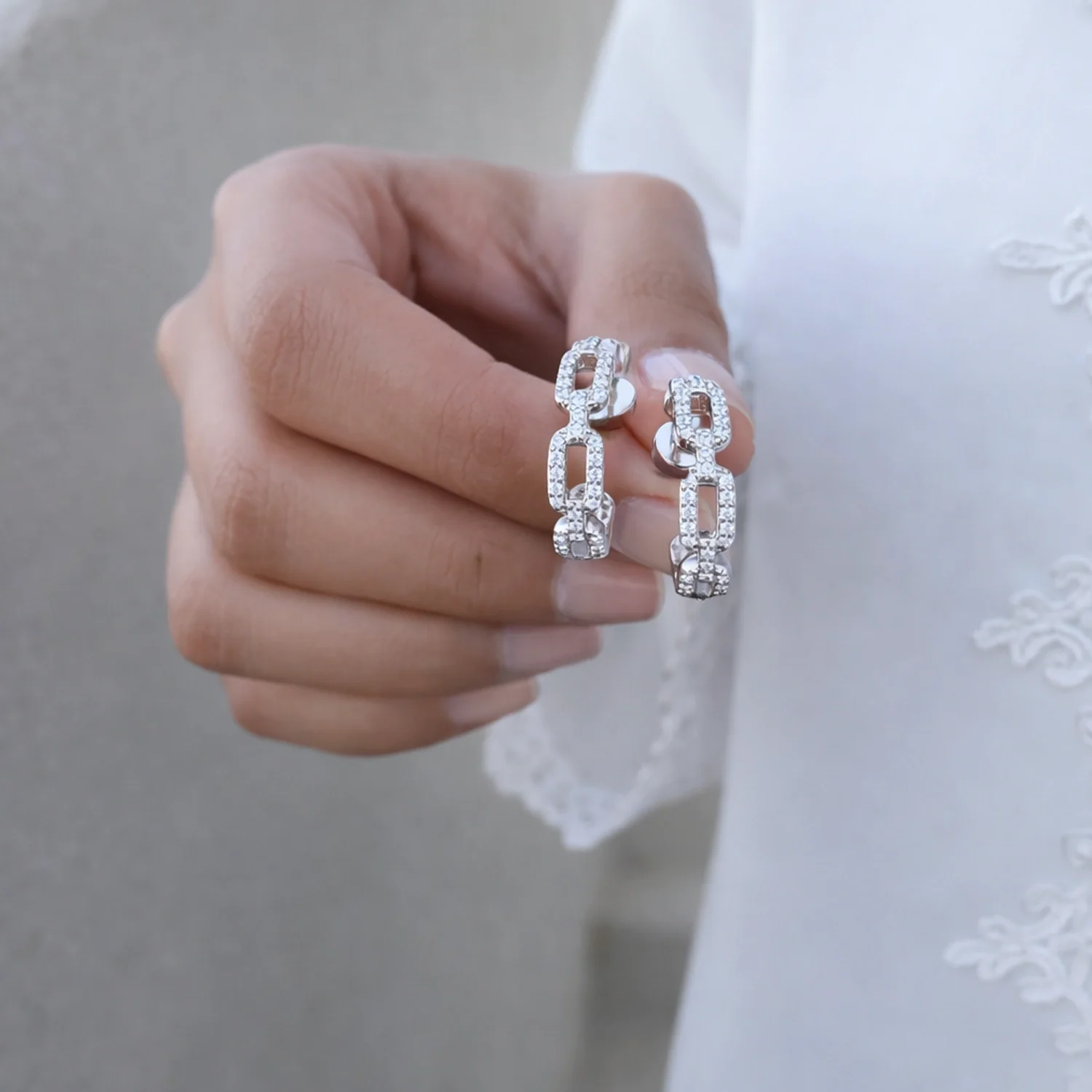 Links / Hoop Earrings Silver - Image 4