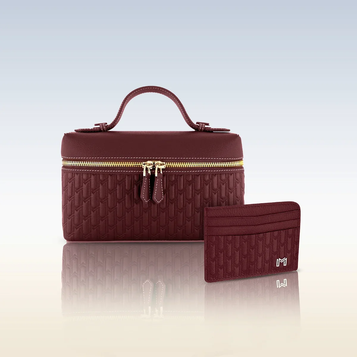 Maitha / Card Holder, Burgundy - Gift Set - Image 19