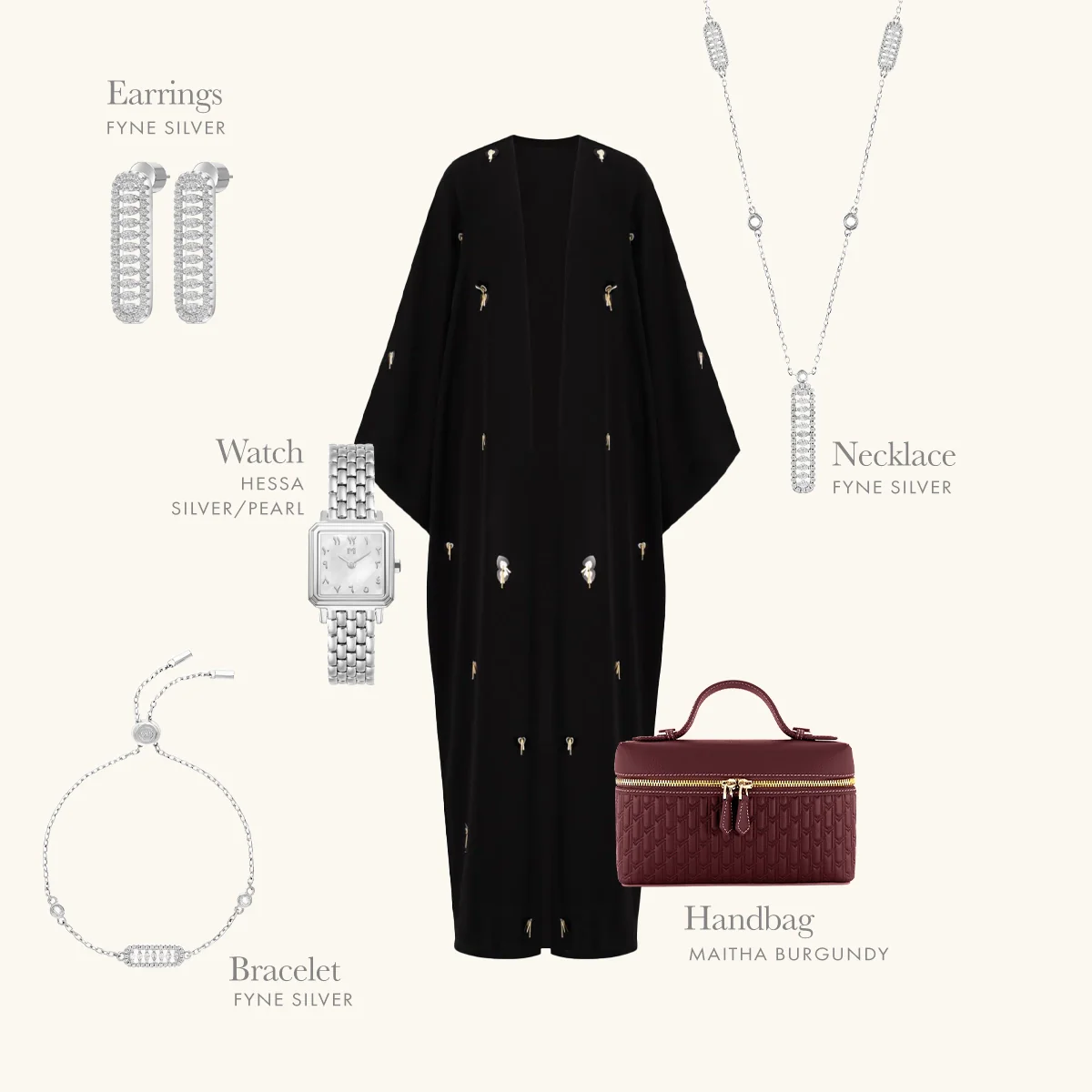 Maitha Handbag / Burgundy - Image 13