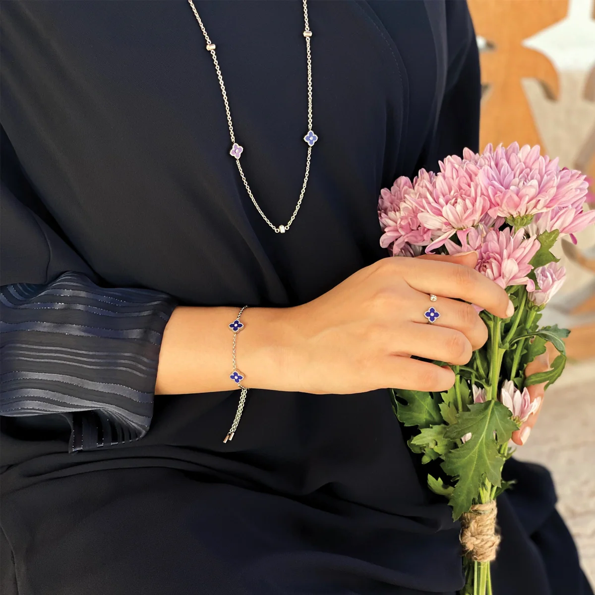 Mini Joory / Necklace Blue Silver - Image 7