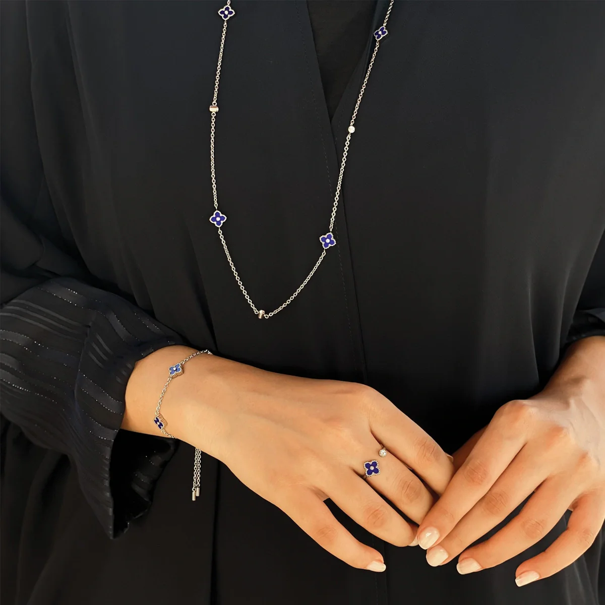 Mini Joory / Necklace Blue Silver - Image 8