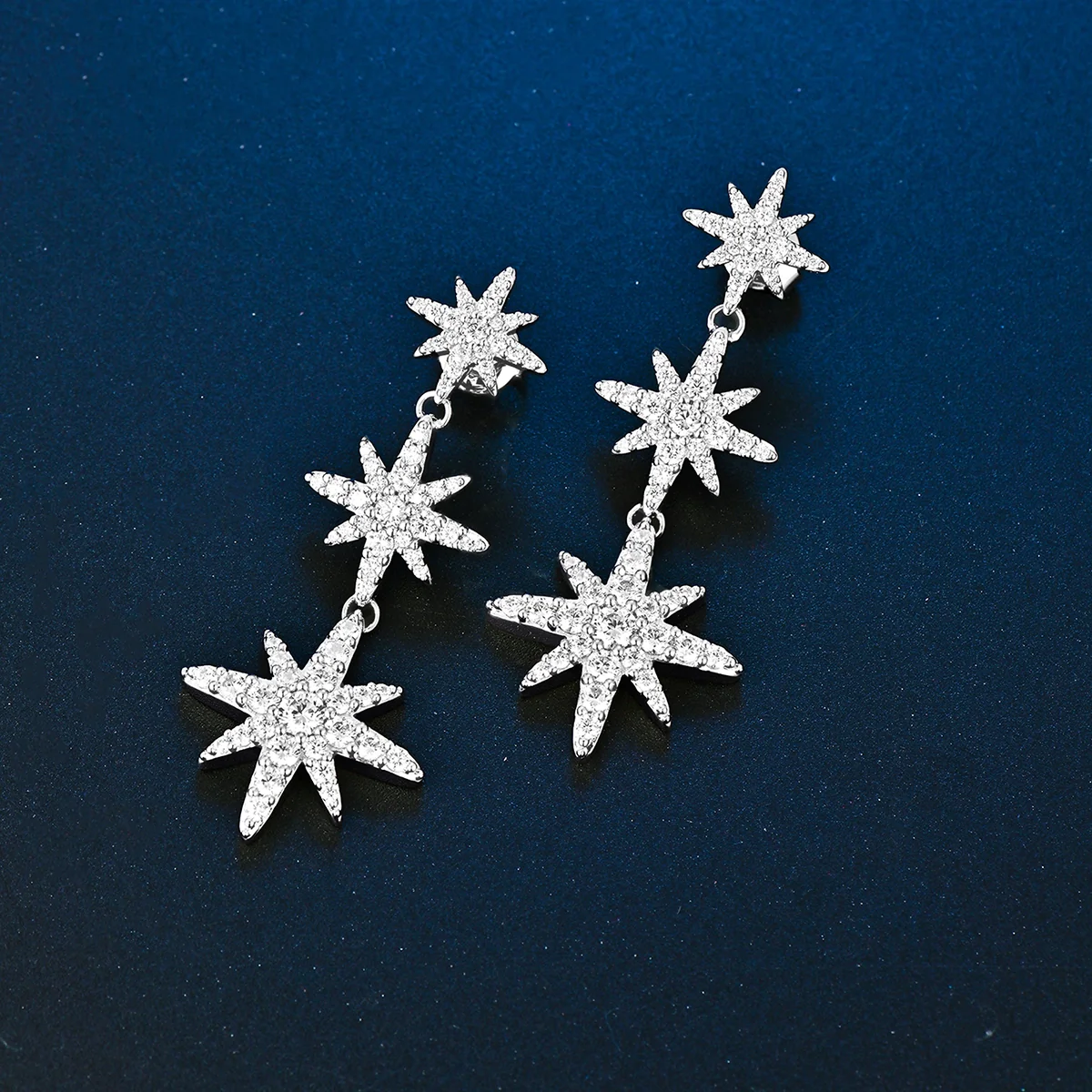 Moonstar / Triple Earrings Silver - Image 4