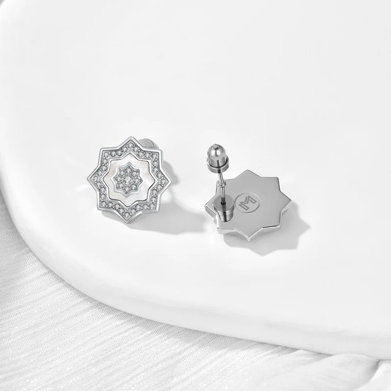 Najm / Earrings Pearl Silver - Image 3