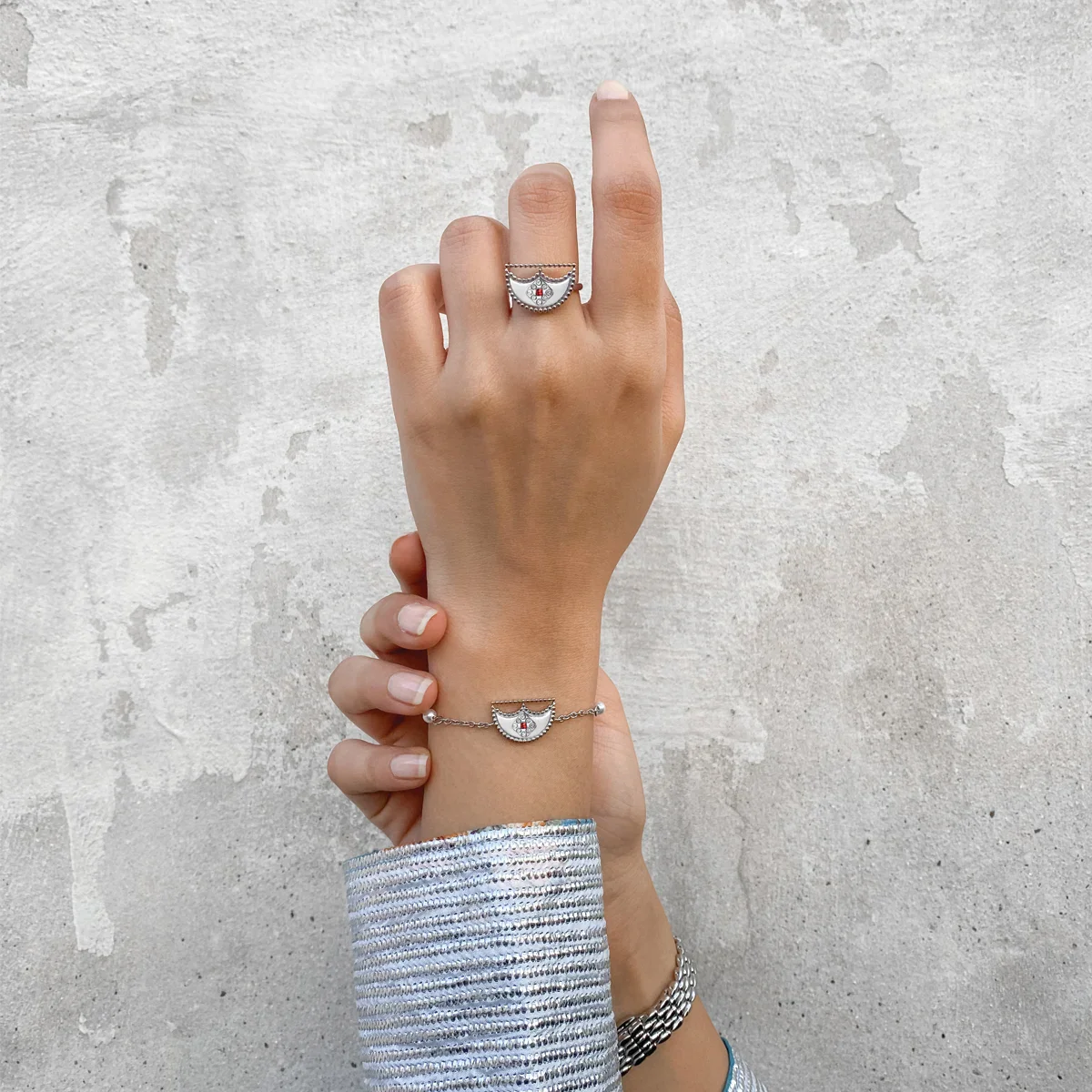 Shnaf / Bracelet Pearl Silver - Image 4