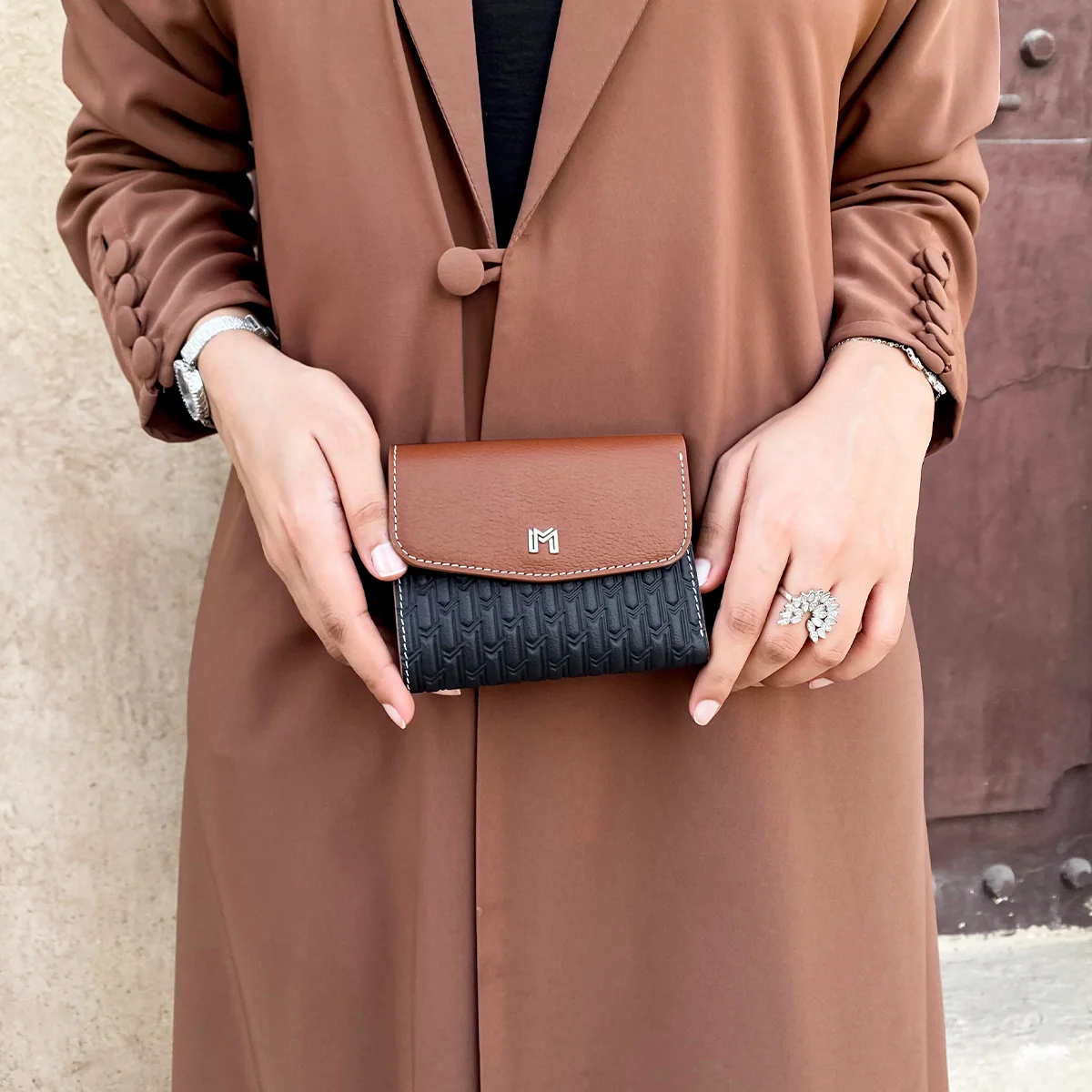 Camel Leather Black & Tan / Silver - Image 8