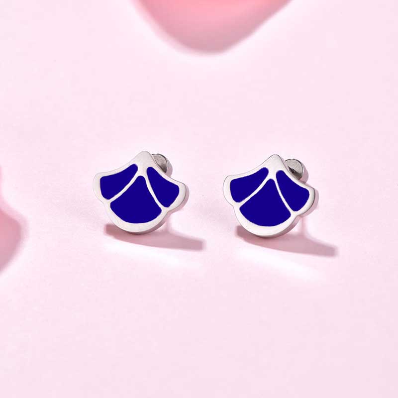 Tulip / Earrings Blue Silver - Image 3