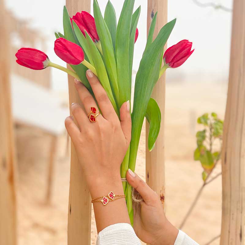 Tulip / Ring Red Gold - Image 4